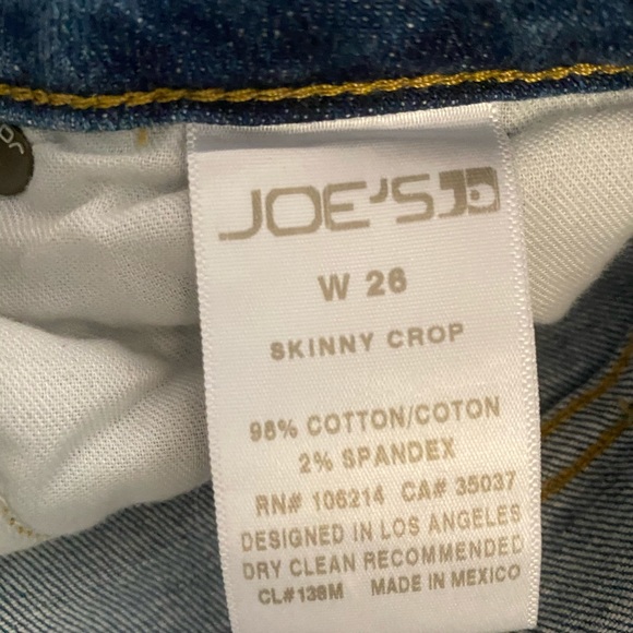 Joe’s jeans cropped light denim distressed size 27 - Picture 4 of 4